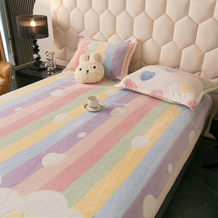 Husa cu Elastic si Fete de Perna Cocolino 180x200cm - Pisicute Imbratisate [1]