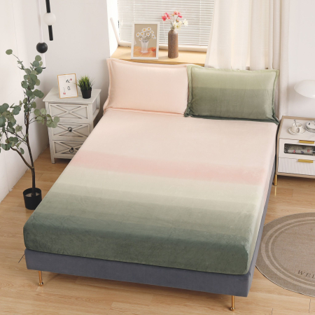 HUSE DE PAT CU ELASTIC - Husa cu Elastic si Fete de Perna Cocolino 180x200cm - Roz Degrade