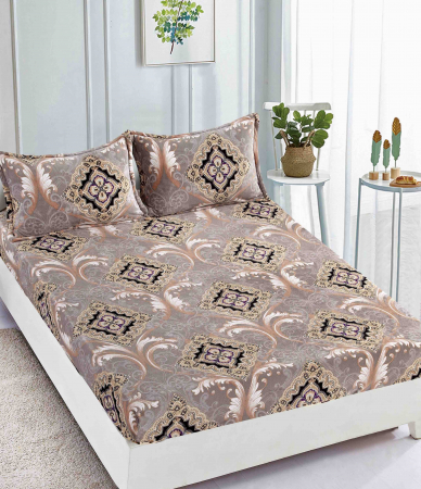 Huse De Pat Cocolino - Husa cu Elastic si Fete de Perna Cocolino 180x200cm - Bej Royal