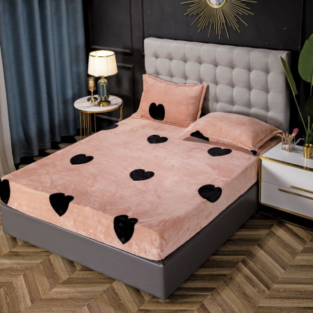 HUSE DE PAT CU ELASTIC - Husa cu Elastic si Fete de Perna Cocolino - Love