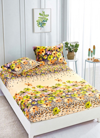 Husa cu Elastic si Fete de Perna Cocolino 180x200cm - Little Flowers [1]
