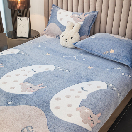 Husa cu Elastic si Fete de Perna Cocolino - Luna Si Iepurasul [2]