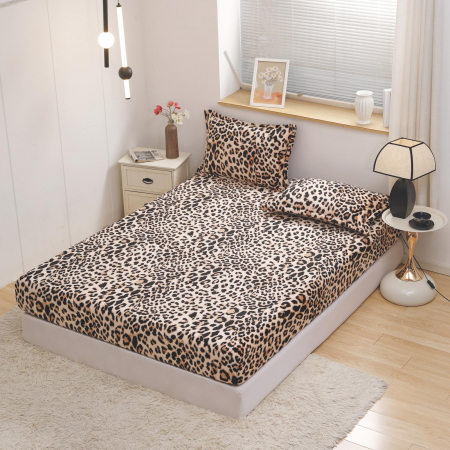 HUSE DE PAT CU ELASTIC - Husa cu Elastic si Fete de Perna Cocolino - Animal Print