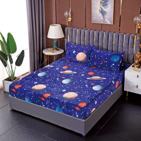 Huse De Pat Cocolino - Husa cu Elastic si Fete de Perna Cocolino - Planete