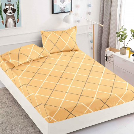 HUSE DE PAT CU ELASTIC - Husa cu Elastic si Fete de Perna Din Finet 180x200cm - Dungi