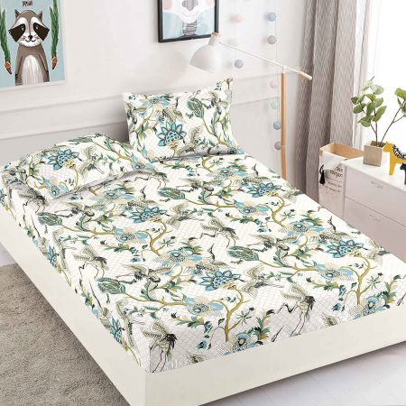 HUSE DE PAT CU ELASTIC - Husa cu Elastic si Fete de Perna Din Finet 180x200cm - Gradina Royala