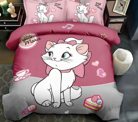 Huse De Pat Finet 160x200cm - Husa cu Elastic si Fete de Perna Din Finet - Pisicuta Marie