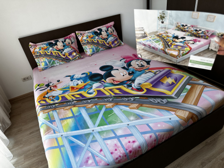 Husa cu Elastic si Fete de Perna Din Finet - Disneyland [2]