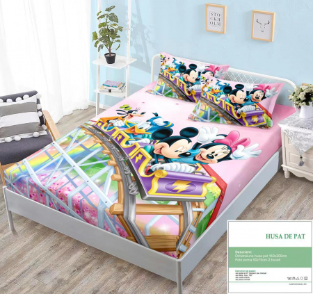 Husa cu Elastic si Fete de Perna Din Finet - Disneyland [0]