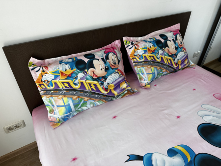 Husa cu Elastic si Fete de Perna Din Finet - Disneyland [3]