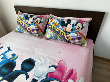 Husa cu Elastic si Fete de Perna Din Finet - Disneyland [5]