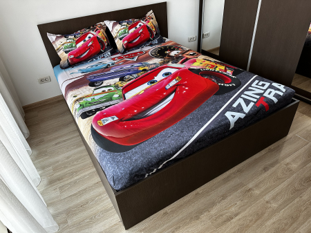 Husa cu Elastic si Fete de Perna Din Finet - Lightning McQueen [1]