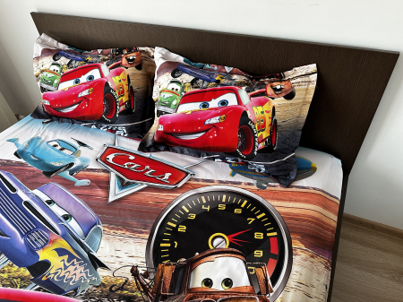 Husa cu Elastic si Fete de Perna Din Finet - Lightning McQueen [3]