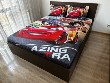 Husa cu Elastic si Fete de Perna Din Finet - Lightning McQueen [2]