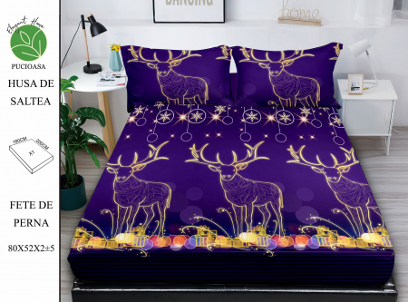 PRODUSE PENTRU CRACIUN - Husa cu Elastic si Fete de Perna Din Finet - Magie