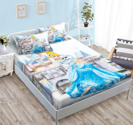 HUSE DE PAT CU ELASTIC - Husa Cu Elastic Si Fete De Perna Din Finet 180x200cm - Cenusereasa