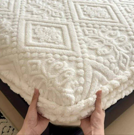 Husa Cu Elastic Si Fete De Perna Tip Tricotata Model Royal 180x200cm - Crem [3]