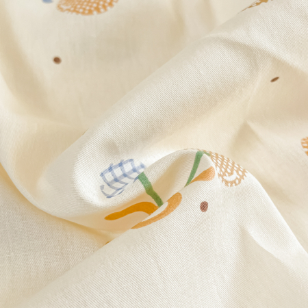 Husa Din Bumbac 100% Ranforce Cu Elastic Si Fete De Perna 160x200cm - Cirese Cu Fundite [11]