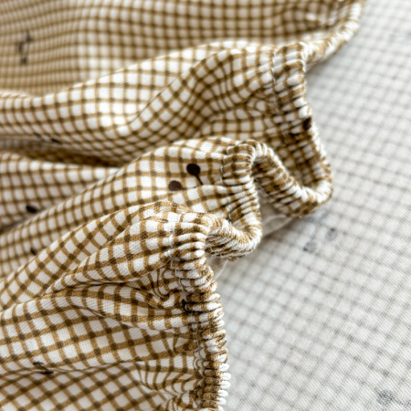 Husa Din Bumbac 100% Ranforce Cu Elastic Si Fete De Perna 160x200cm - Cirese Si Patratele [9]