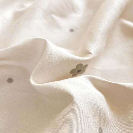 Husa Din Bumbac 100% Ranforce Cu Elastic Si Fete De Perna 160x200cm - Gri Cu Catei [13]