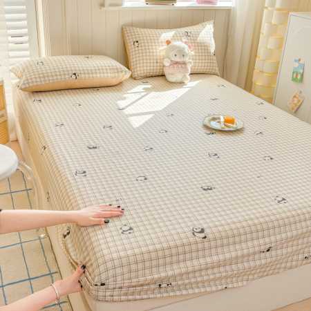 Husa Din Bumbac 100% Ranforce Cu Elastic Si Fete De Perna 160x200cm - Ursuleti Panda [4]