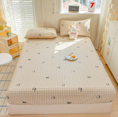 Huse De Pat Bumbac 100% Ranforce - Husa Din Bumbac 100% Ranforce Cu Elastic Si Fete De Perna 160x200cm - Ursuleti Panda