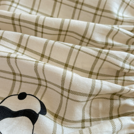 Husa Din Bumbac 100% Ranforce Cu Elastic Si Fete De Perna 160x200cm - Ursuleti Panda [11]