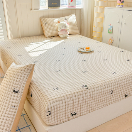 Husa Din Bumbac 100% Ranforce Cu Elastic Si Fete De Perna 160x200cm - Ursuleti Panda [2]