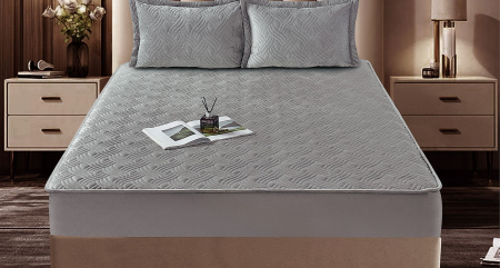 Husa Din Catifea Tip Topper 180x200cm - Gri [2]