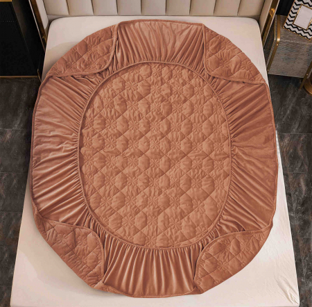 Husa Din Catifea Tip Topper 140x200cm - Maro [3]