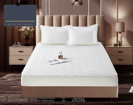 HUSE DE PAT CU ELASTIC - Husa Din Catifea Tip Topper 160x200cm - Alb