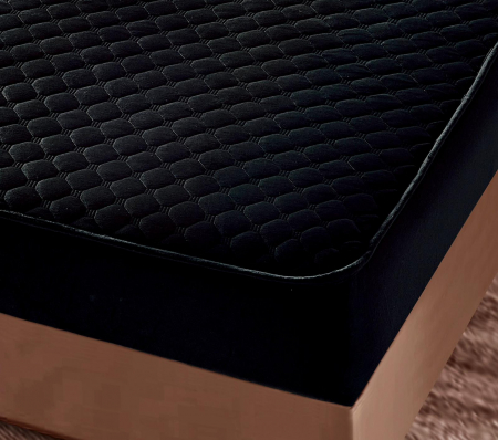 Husa Din Catifea Tip Topper 180x200cm - Negru [3]