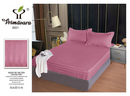 Husa Din Damasc Satinat 160x200cm - Roz Huse De Pat Damasc - 160x200cm - Husa Din Damasc Satinat 160x200cm - Roz