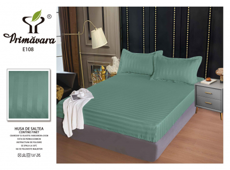 HUSE DE PAT CU ELASTIC - Husa Din Damasc Satinat 160x200cm - Torcoaz