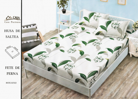 HUSE DE PAT CU ELASTIC - Husa Din Finet 180x200cm - Lacramioare