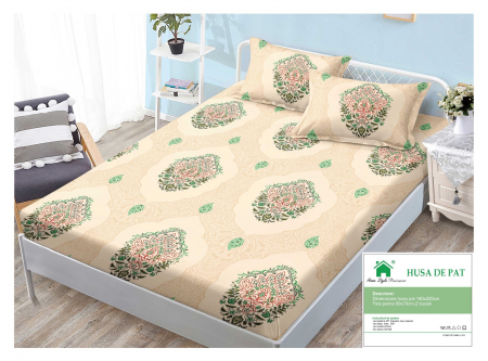 HUSE DE PAT CU ELASTIC - Husa Din Finet Cu Elastic Si Fete De Perna 140x200cm - Tribal