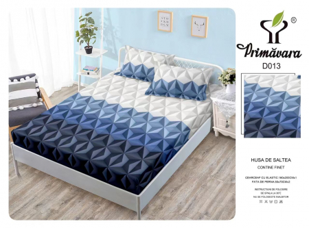 HUSE DE PAT CU ELASTIC - Husa Din Finet Cu Elastic Si Fete De Perna 160x200cm - Degrade