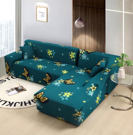 HUSE CANAPELE & SCAUNE - Husa Elastica Pentru Fotoliu/ Canapea/ Coltar - Fluturasi
