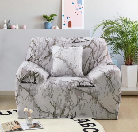 Husa Elastica Pentru Fotoliu/ Canapea/ Coltar - Marble [0]