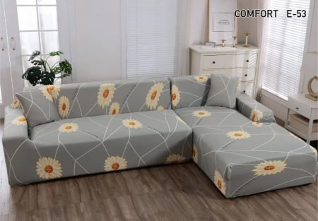 Husa Elastica Pentru Fotoliu/ Canapea/ Coltar - Margarete HUSE CANAPELE & SCAUNE - Husa Elastica Pentru Fotoliu/ Canapea/ Coltar - Margarete