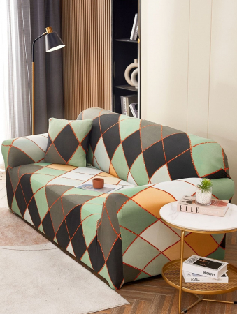 HUSE CANAPELE & SCAUNE - Husa Elastica Pentru Fotoliu/ Canapea/ Coltar - Romburi Colorate