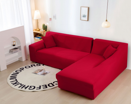 Husa Elastica Pentru Fotoliu/ Canapea/ Coltar - Rosu - UNI HUSE CANAPELE & SCAUNE - Husa Elastica Pentru Fotoliu/ Canapea/ Coltar - Rosu - UNI