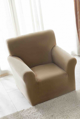 Husa Elastica Pentru Fotoliu/ Canapea/ Coltar UNI Catifea - Bej Cacao Cu Lapte HUSE CANAPELE & SCAUNE - Husa Elastica Pentru Fotoliu/ Canapea/ Coltar UNI Catifea - Bej Cacao Cu Lapte