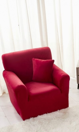 Husa Elastica Pentru Fotoliu/ Canapea/ Coltar UNI Catifea - Bordo HUSE CANAPELE & SCAUNE - Husa Elastica Pentru Fotoliu/ Canapea/ Coltar UNI Catifea - Bordo