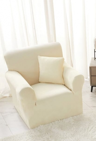 Husa Elastica Pentru Fotoliu/ Canapea/ Coltar UNI Catifea - Crem Unt HUSE CANAPELE & SCAUNE - Husa Elastica Pentru Fotoliu/ Canapea/ Coltar UNI Catifea - Crem Unt