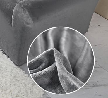 Husa Elastica Pentru Fotoliu/ Canapea/ Coltar UNI Catifea - Gri Inchis [1]