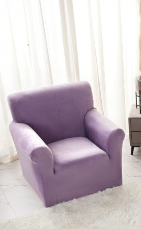Husa Elastica Pentru Fotoliu/ Canapea/ Coltar UNI Catifea - Lila HUSE CANAPELE & SCAUNE - Husa Elastica Pentru Fotoliu/ Canapea/ Coltar UNI Catifea - Lila