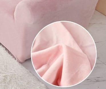 Husa Elastica Pentru Fotoliu/ Canapea/ Coltar UNI Catifea - Roz Pudra [1]