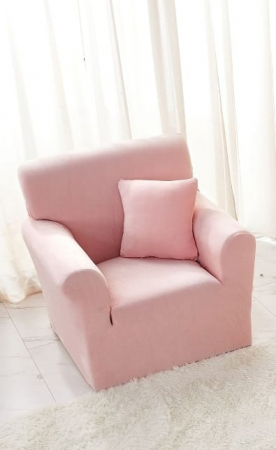 Husa Elastica Pentru Fotoliu/ Canapea/ Coltar UNI Catifea - Roz Pudra HUSE CANAPELE & SCAUNE - Husa Elastica Pentru Fotoliu/ Canapea/ Coltar UNI Catifea - Roz Pudra