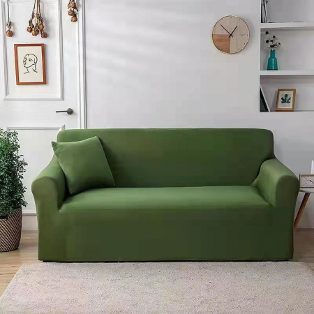 Huse Canapele Bumbac + Elastan - Husa Elastica Pentru Fotoliu/ Canapea/ Coltar - Verde - UNI